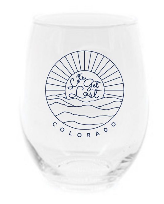Let's Get Lost Tall Stemless Wine Glass