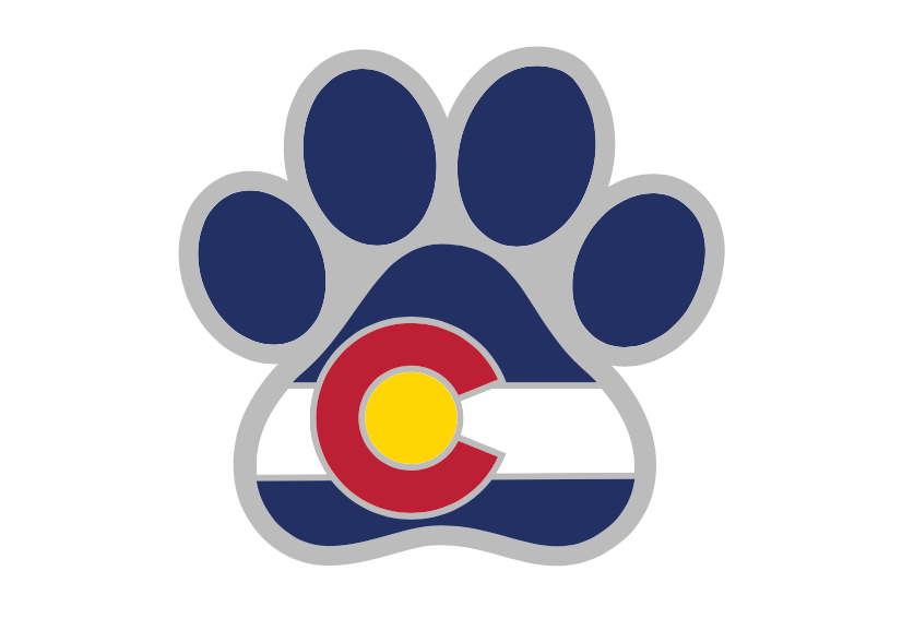 Colorado Flag Dog Paw Pin