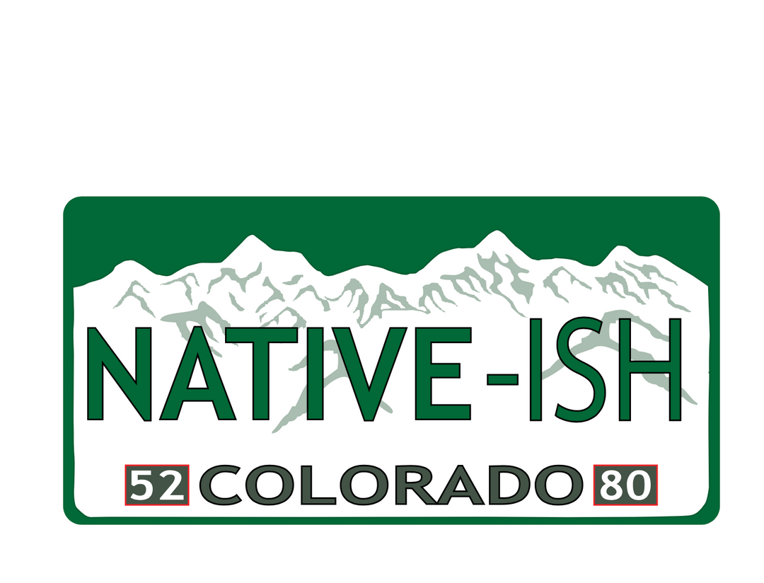 Colorado Native-Ish License Plate Sticker