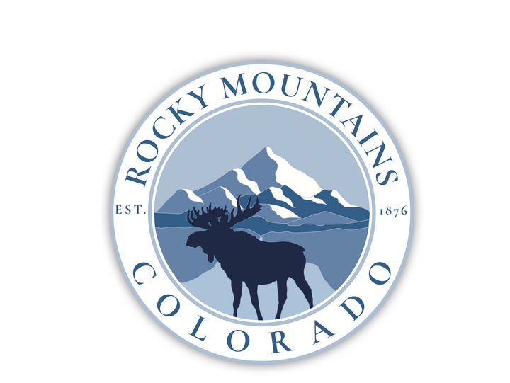 Colorado Blue Moose Sticker