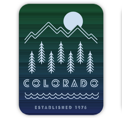 Colorado Mountain Trees Sticker