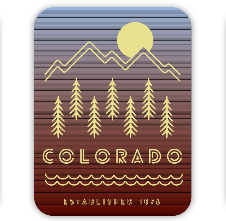 Colorado Mountain Trees Sticker