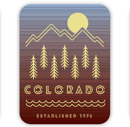 Colorado Mountain Trees Sticker