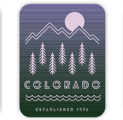 Colorado Mountain Trees Sticker