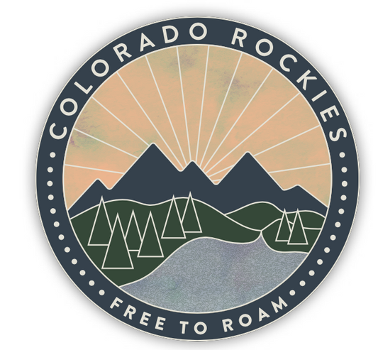 Colorado Rockies Free to Roam Sticker