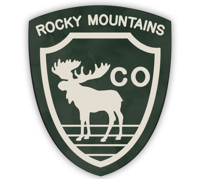 Colorado Moose Badge Sticker