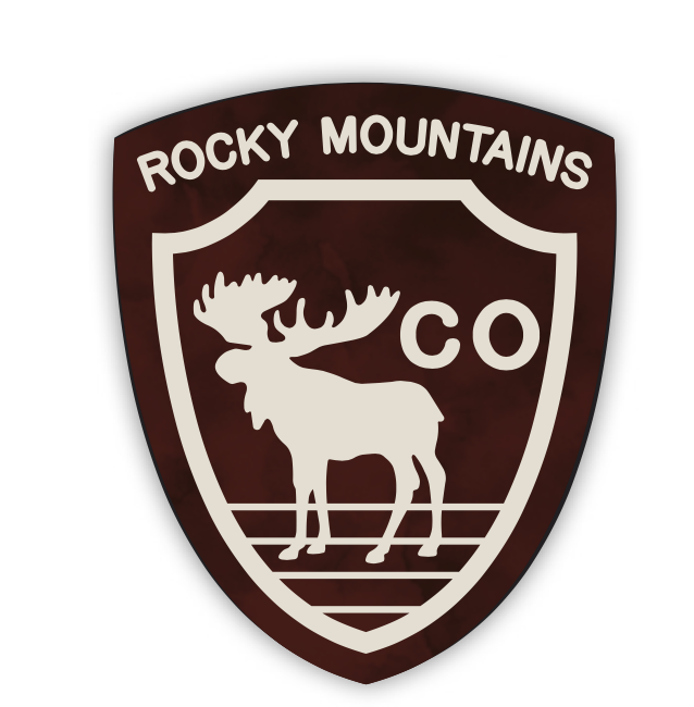 Colorado Moose Badge Sticker