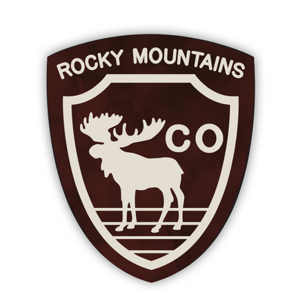 Colorado Moose Badge Sticker