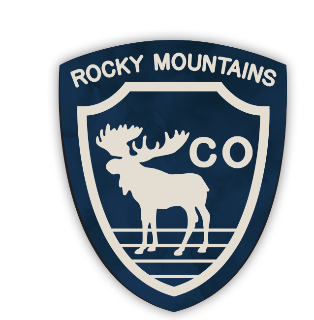 Colorado Moose Badge Sticker