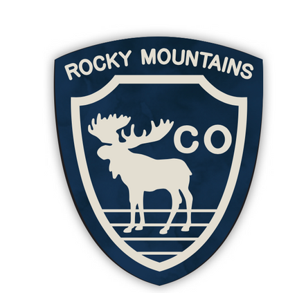 Colorado Moose Badge Sticker
