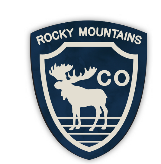 Colorado Moose Badge Sticker