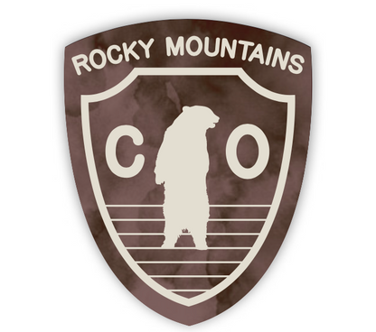 Colorado Bear Badge Sticker