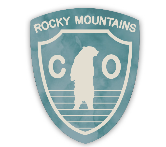 Colorado Bear Badge Sticker