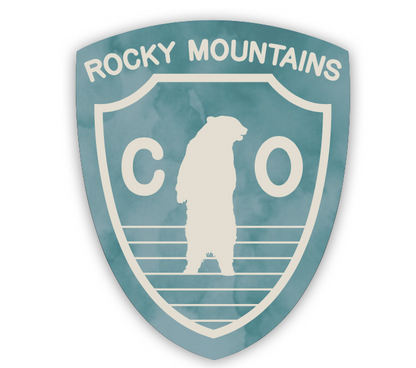 Colorado Bear Badge Sticker