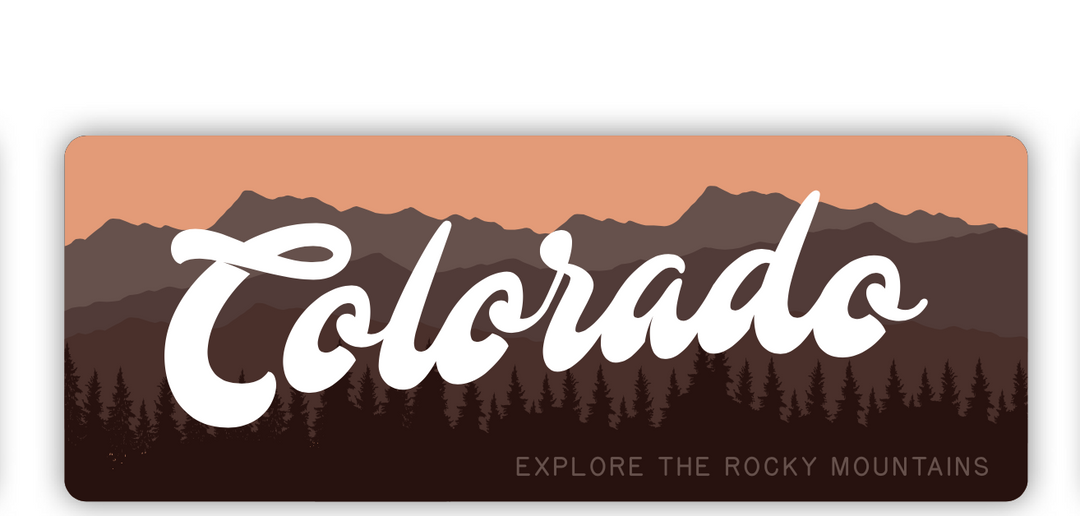 Cursive Colorado Sticker