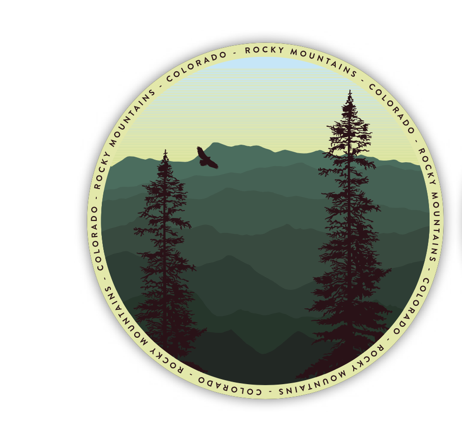Colorado Circle Bird Sticker