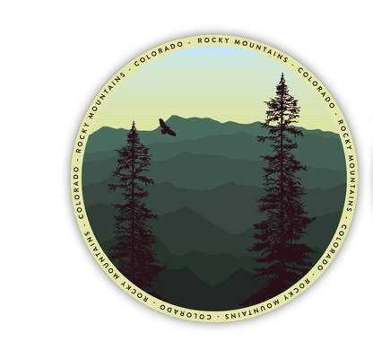 Colorado Circle Bird Sticker
