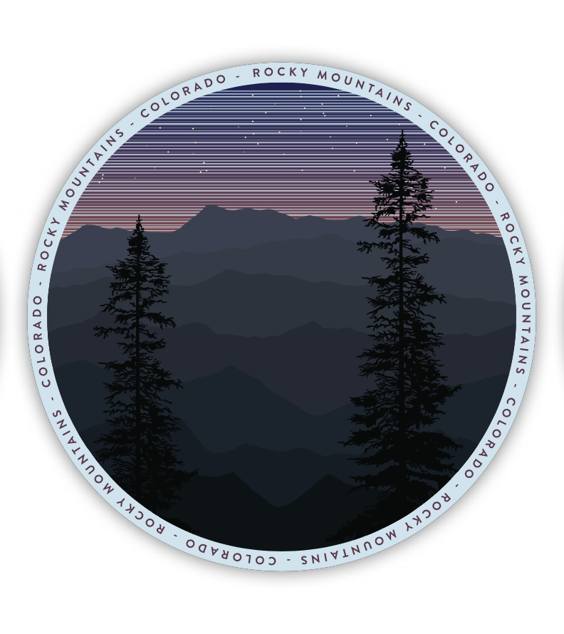 Colorado Circle Bird Sticker