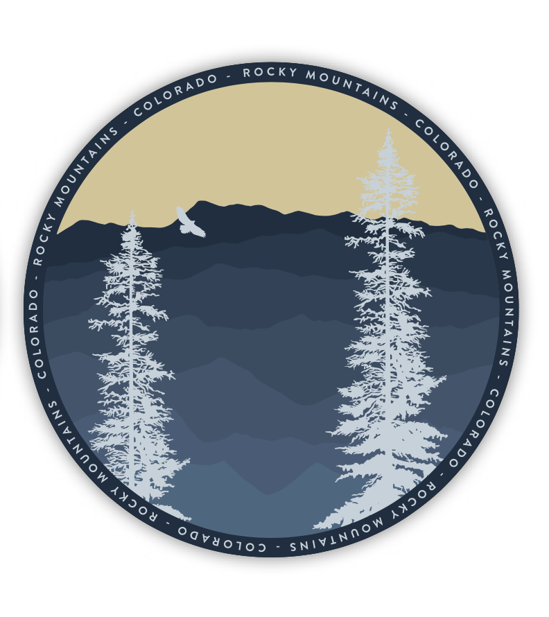 Colorado Circle Bird Sticker