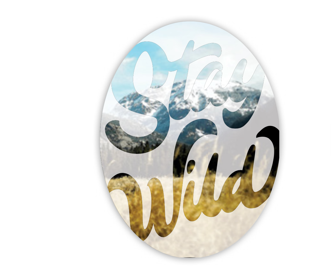 Stay Wild Oval Sticker