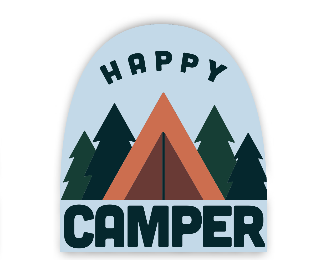 Happy Camper Sticker