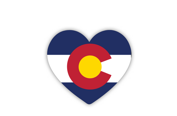 Heart Colorado Flag Sticker