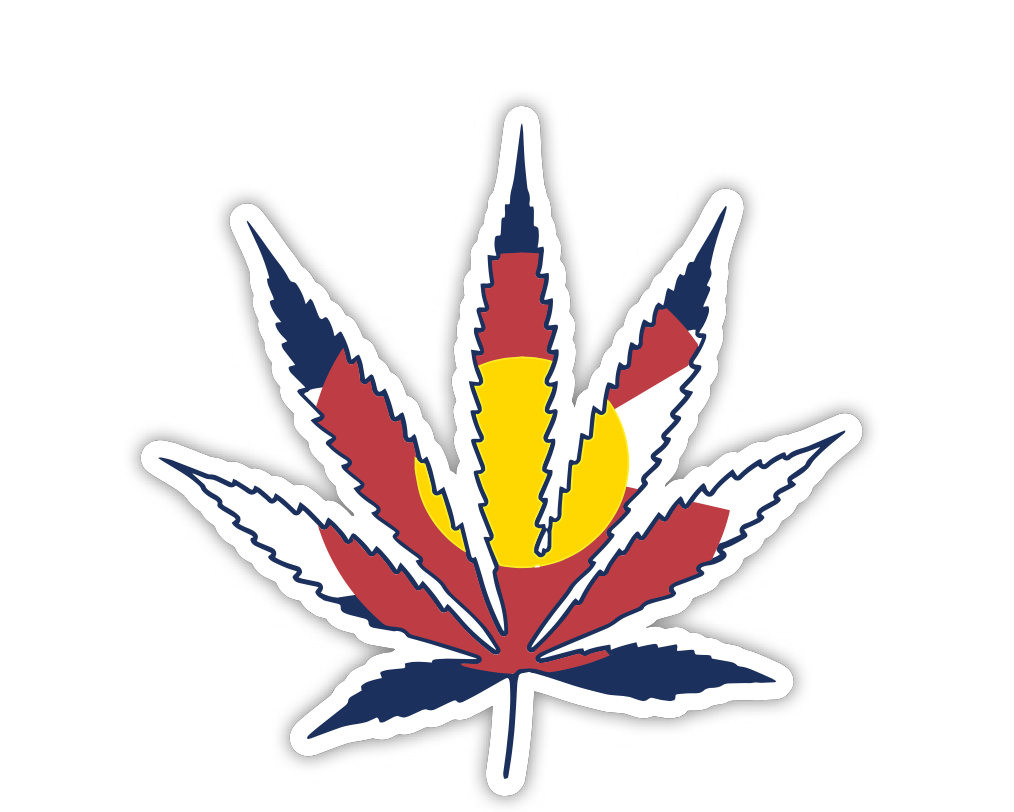Colorado Flag Marijuana Sticker
