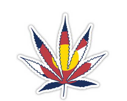 Colorado Flag Marijuana Sticker