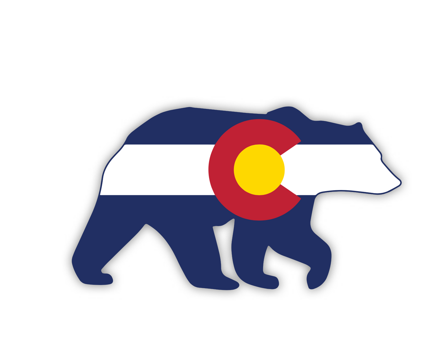 Bear Colorado Flag Sticker