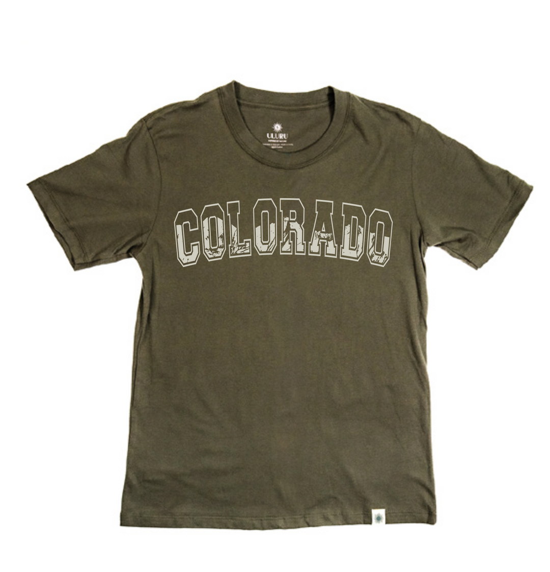 Collegiate Colorado Khoa Mountain Army Green Shirt - Unisex