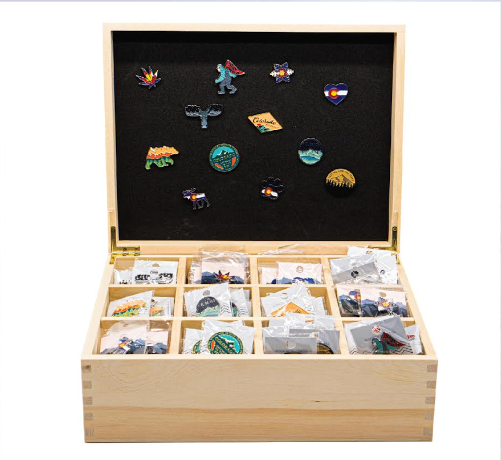Wood Pin Box Display