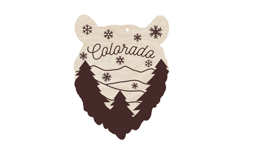 Winter Bear Wood Ornament