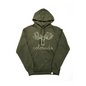 Cursive Moose Army Green Classic Hoodie