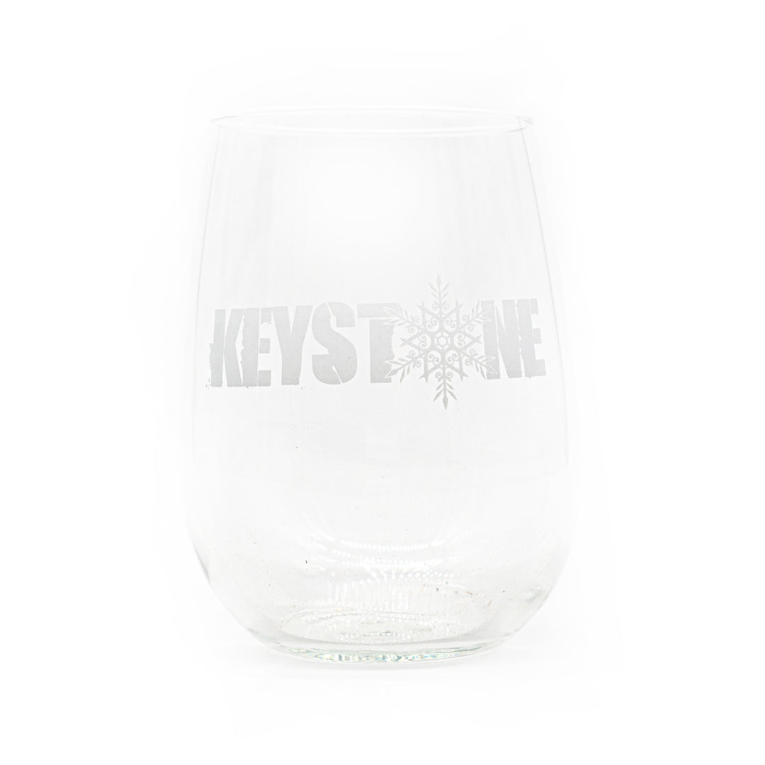 Keystone Snowflake Tall Stemless Wine Glass