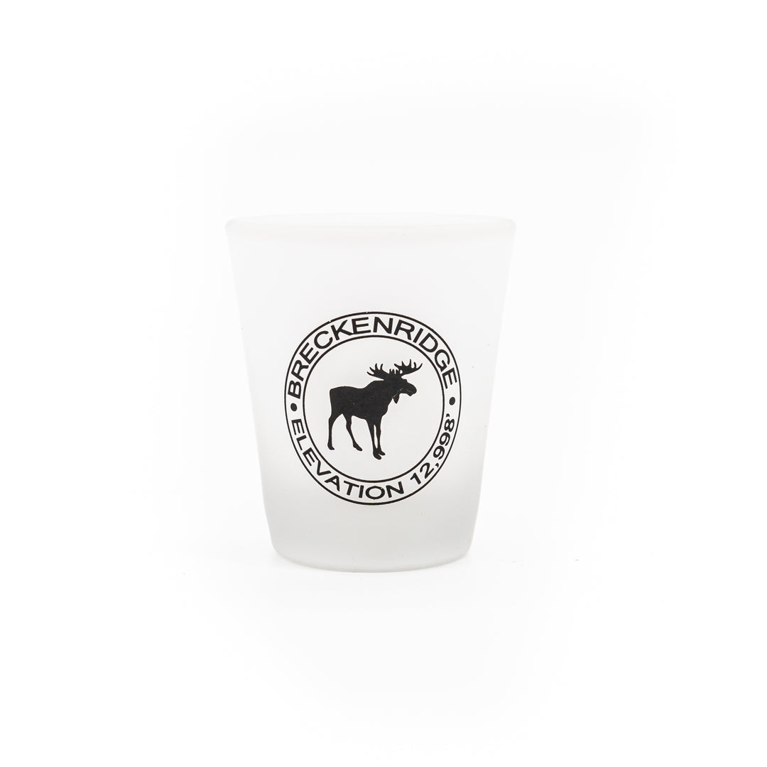Breckenridge Moose Frosted Shot Glass