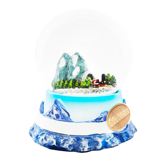Mountain Train Large Snow Globe