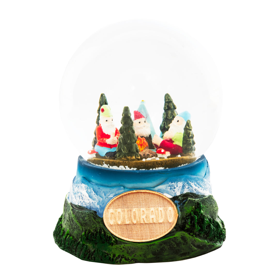 Camping Gnomes Large Snow Globe