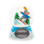 Snowboard Moose Small Snow Globe