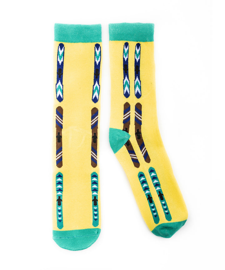 Yellow Vintage Ski Socks