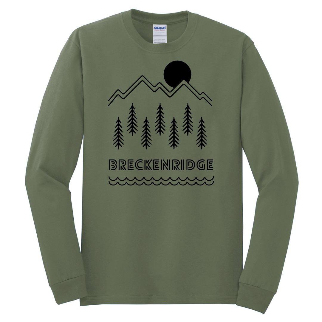 The Breckenridge Mountain Lines Long Sleeve Shirt