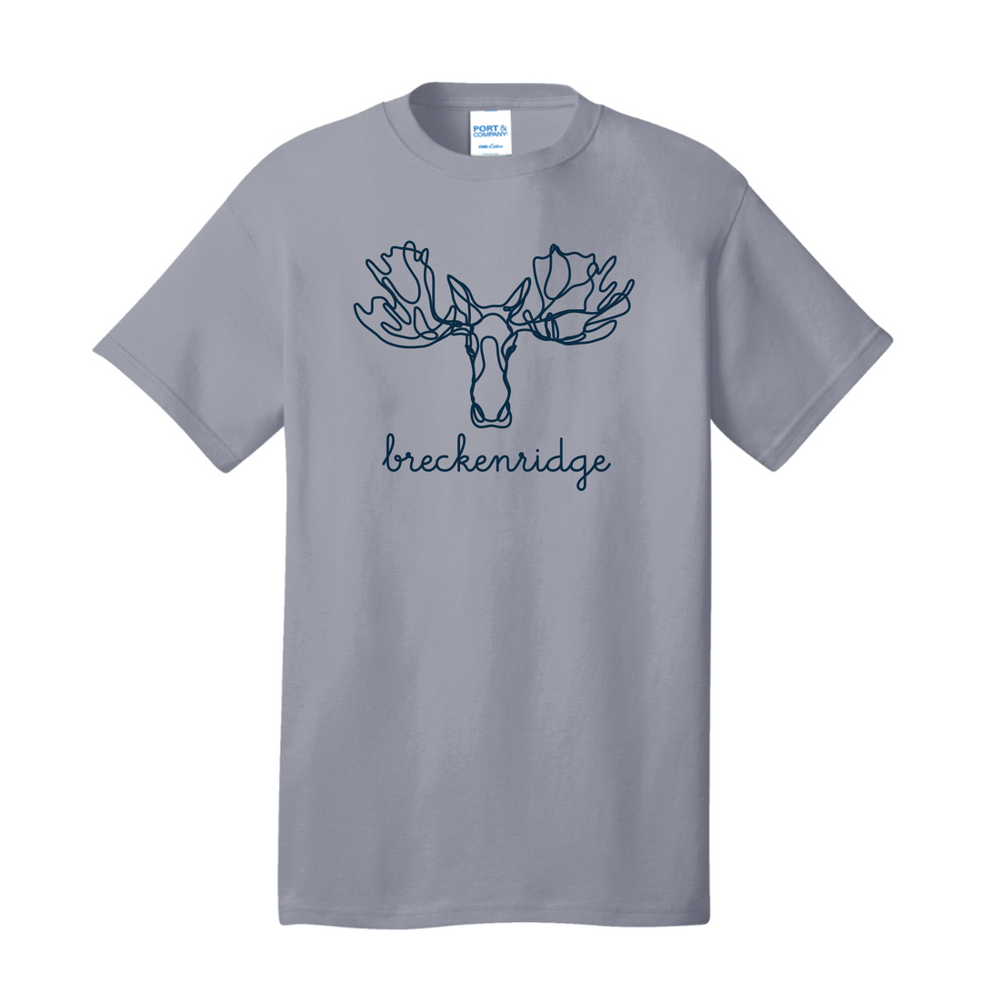 The Breckenridge Cursive Moose Short Sleeve Shirt