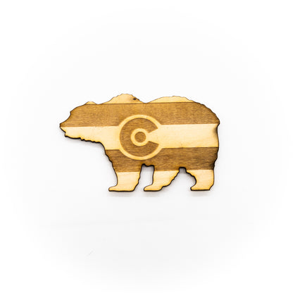 Colorado Flag Laser Cut Wood Magnets