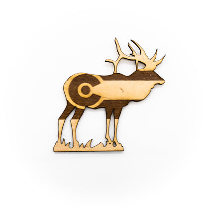 Colorado Flag Laser Cut Wood Magnets