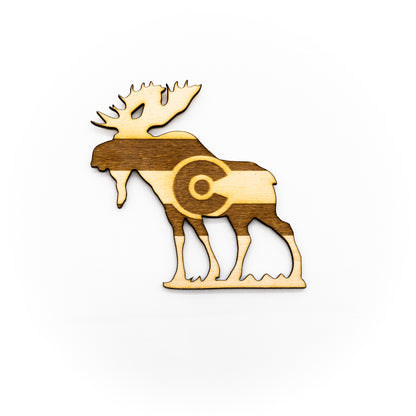 Colorado Flag Laser Cut Wood Magnets