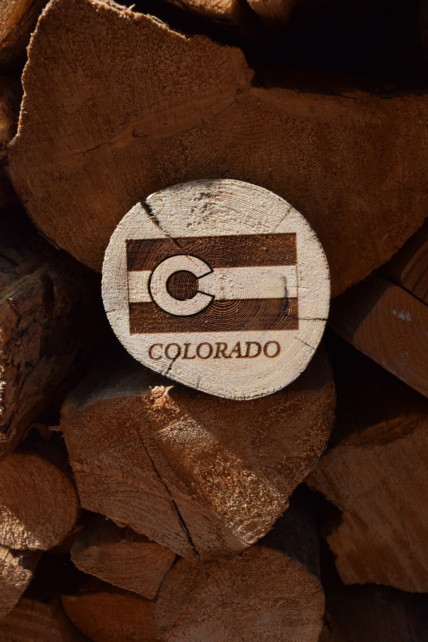Colorado Flag Wood Coaster