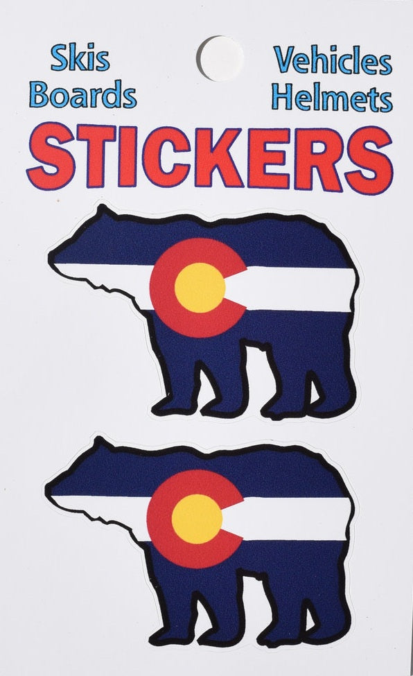 Bear Colorado Flag Sticker