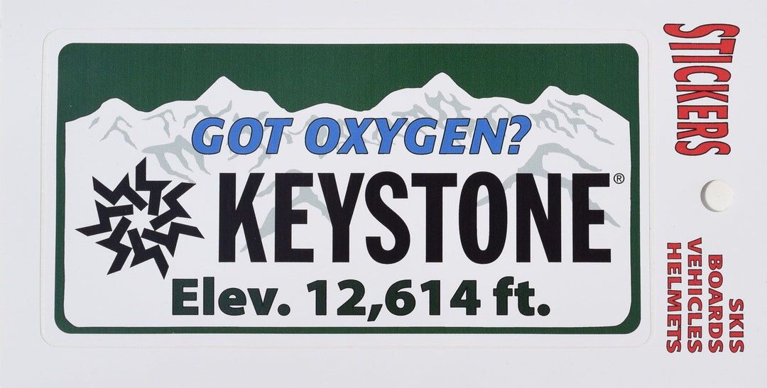 Keystone Got Oxygen License Plate Sticker